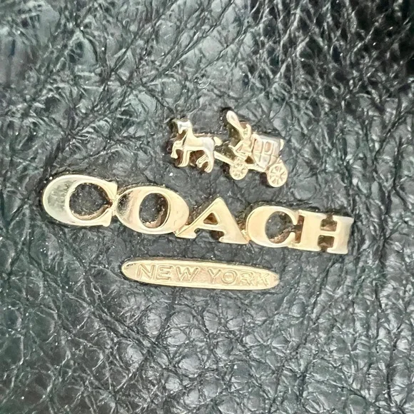 Coach Elegant Black Leather Tote Bag - Picture 8 of 13